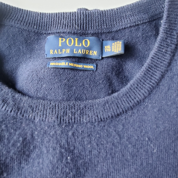 POLO Ralph Lauren, Washable Merino Wool cashmere, Blue, XXL - Picture 4 of 6